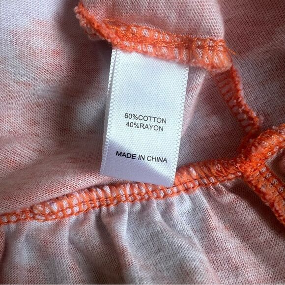 Ugg Koolaburra Orange Patterned Tiered Jersey Lounge Beach Dress - Picture 8 of 9